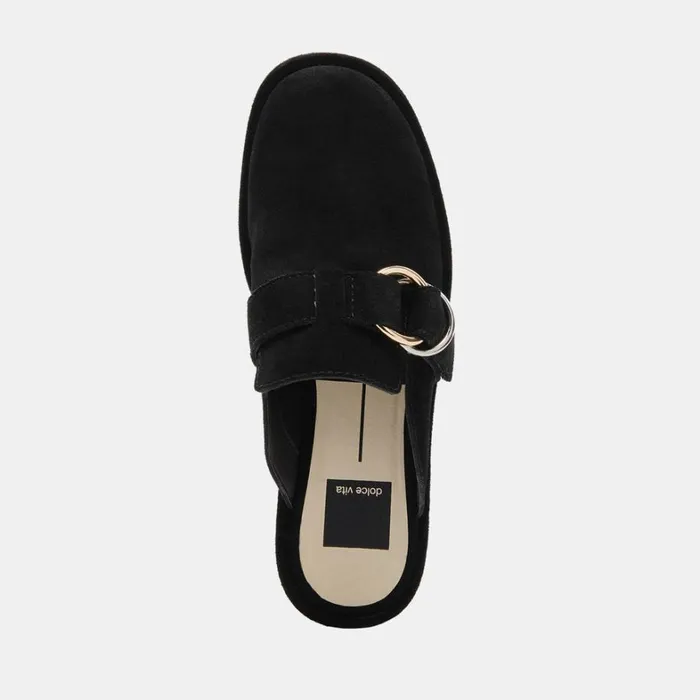 Flats and Loafers Women Dolce Vita Astor Flats Onyx Suede