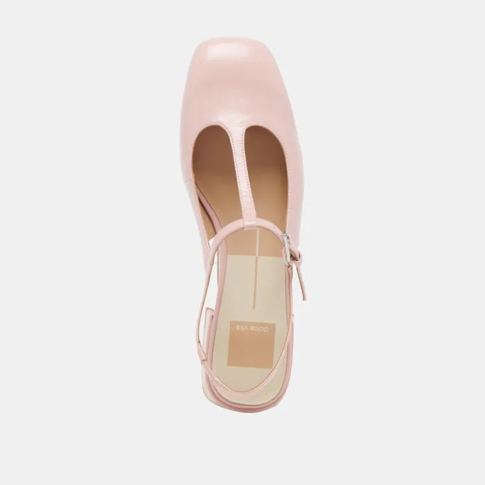 Flats and Loafers Women Dolce Vita Deidra Flats Pink Crinkle Patent Leather