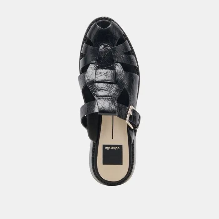 Flats and Loafers Women Dolce Vita Hippie Flats Midnight Crinkle Patent