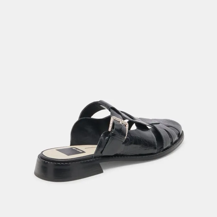 Flats and Loafers Women Dolce Vita Hippie Flats Midnight Crinkle Patent