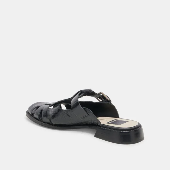 Flats and Loafers Women Dolce Vita Hippie Flats Midnight Crinkle Patent