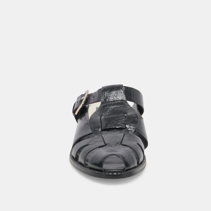 Flats and Loafers Women Dolce Vita Hippie Flats Midnight Crinkle Patent