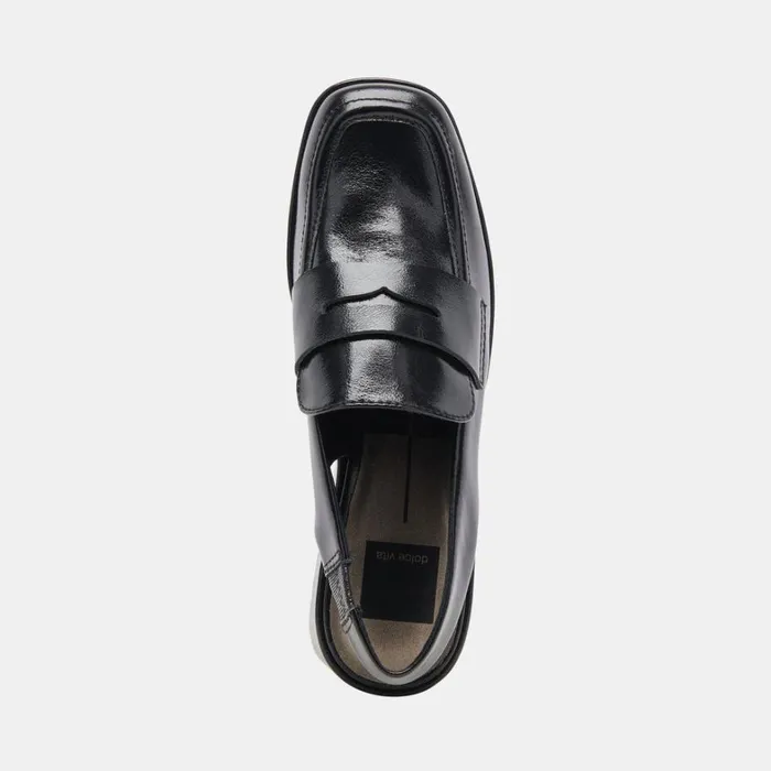 Flats and Loafers Women Dolce Vita Nada Loafers Midnight Crinkle Patent