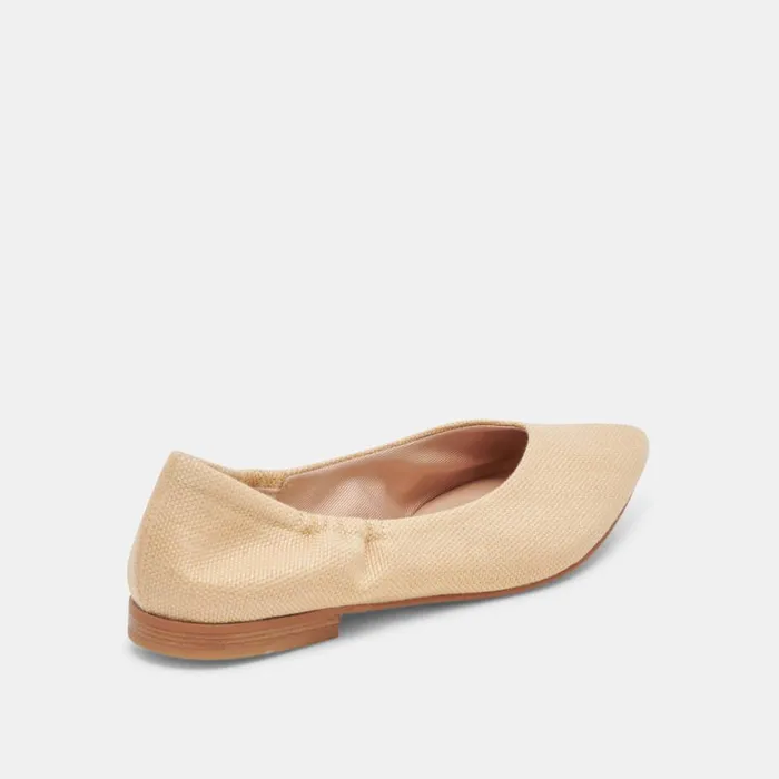 Flats and Loafers Women Dolce Vita Nadav Ballet Flats Lt Natural Raffia