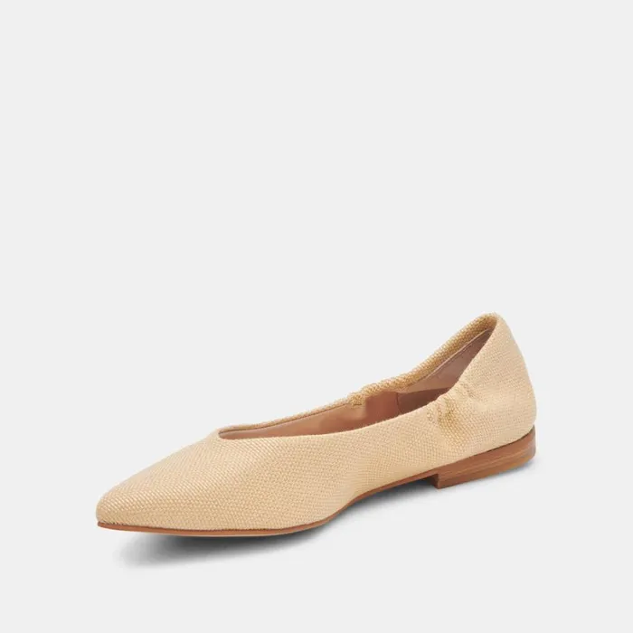 Flats and Loafers Women Dolce Vita Nadav Ballet Flats Lt Natural Raffia