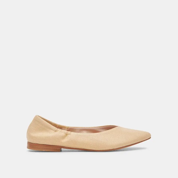 Flats and Loafers Women Dolce Vita Nadav Ballet Flats Lt Natural Raffia