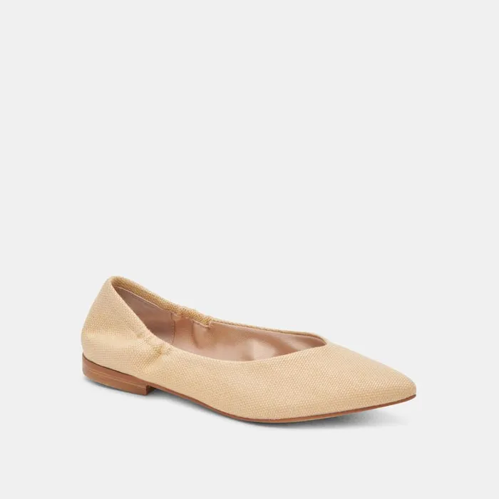 Flats and Loafers Women Dolce Vita Nadav Ballet Flats Lt Natural Raffia