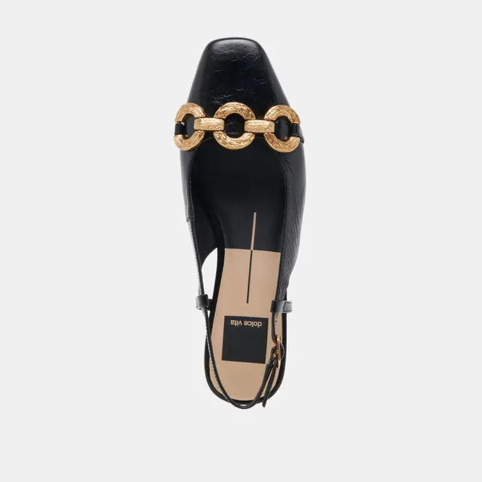 Flats and Loafers Women Dolce Vita Ramano Flats Midnight Crinkle Patent