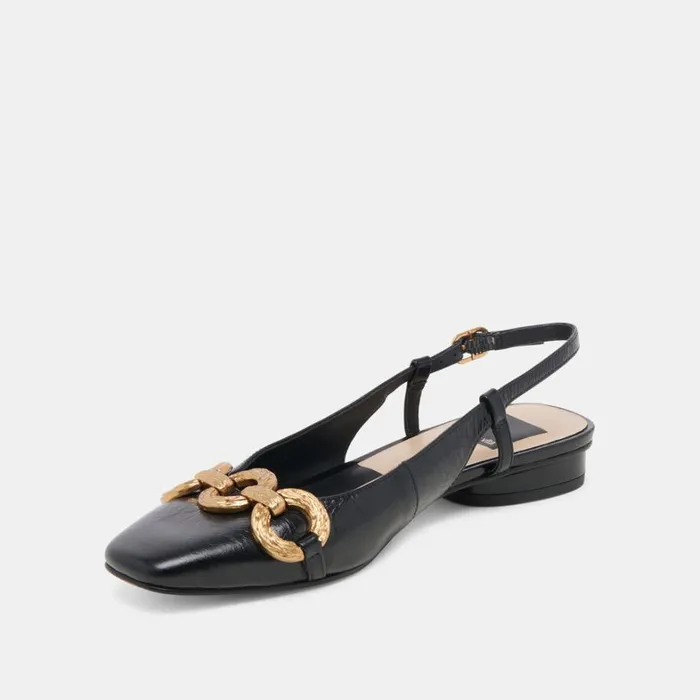 Flats and Loafers Women Dolce Vita Ramano Flats Midnight Crinkle Patent