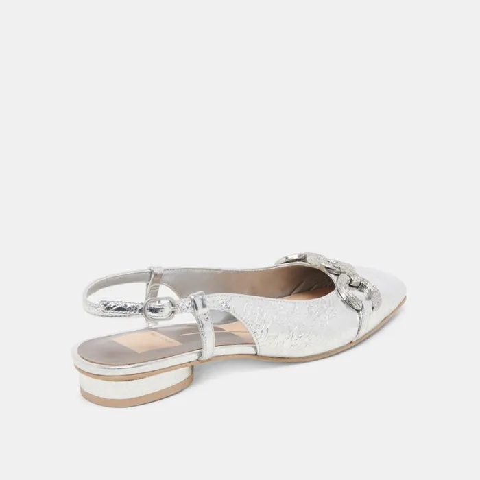 Flats and Loafers Women Dolce Vita Ramano Flats Silver Distressed Leather