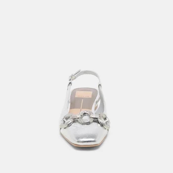 Flats and Loafers Women Dolce Vita Ramano Flats Silver Distressed Leather