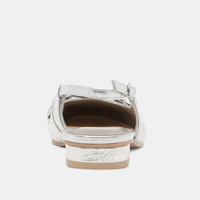 Flats and Loafers Women Dolce Vita Ramano Flats Silver Distressed Leather