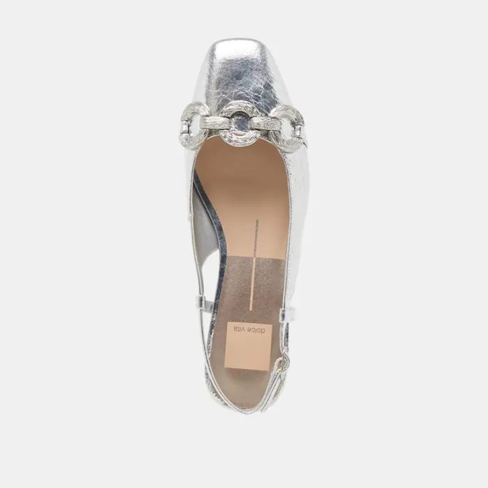 Flats and Loafers Women Dolce Vita Ramano Flats Silver Distressed Leather