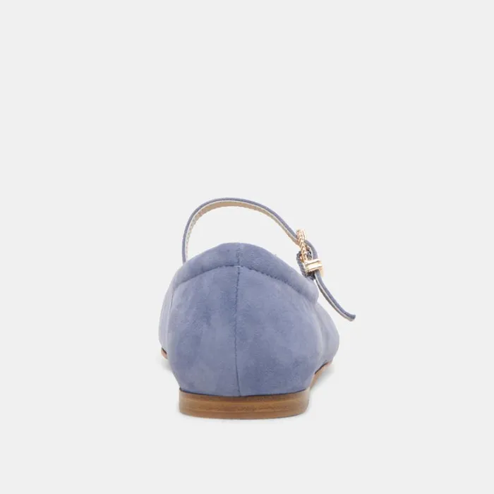 Flats and Loafers Women Dolce Vita Reyes Toe Cap Ballet Flats Bluebell Suede