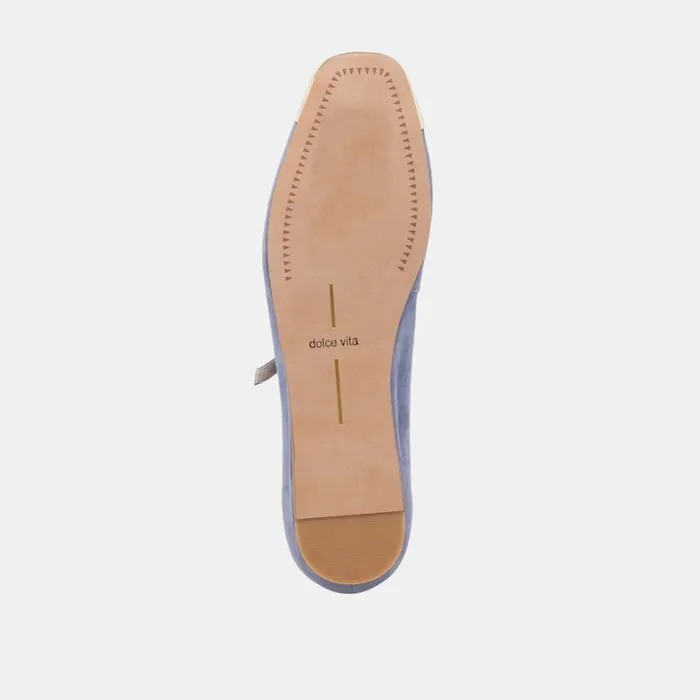 Flats and Loafers Women Dolce Vita Reyes Toe Cap Ballet Flats Bluebell Suede