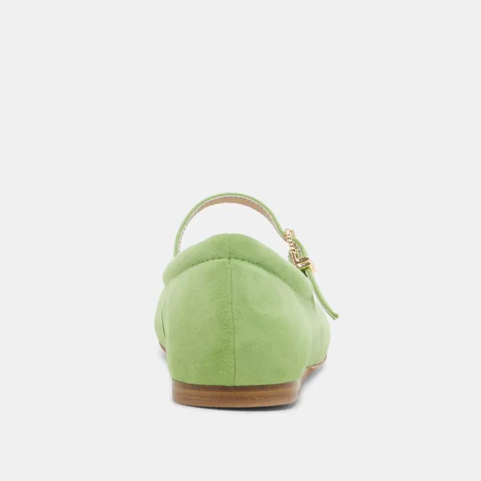 Flats and Loafers Women Dolce Vita Reyes Toe Cap Ballet Flats Lime Suede