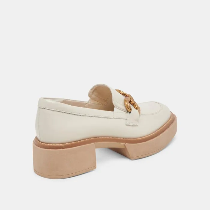 Flats and Loafers Women Dolce Vita Sheena Loafers Ivory Crinkle Patent