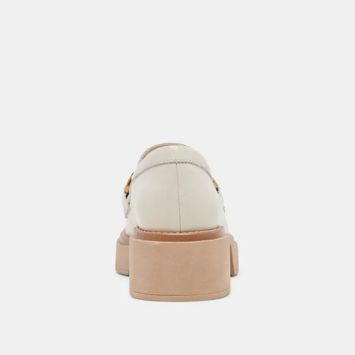 Flats and Loafers Women Dolce Vita Sheena Loafers Ivory Crinkle Patent