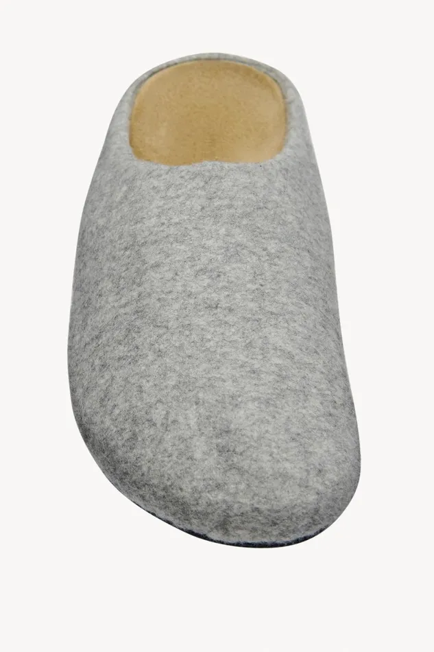 Flats Women The Row Hugo Slide In Virgin Wool And Cashmere Dove