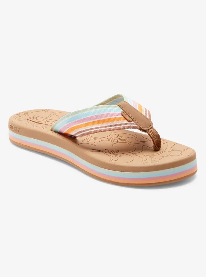 Flip Flops Women Roxy Colbee Hi Sandals Whiteorangepink