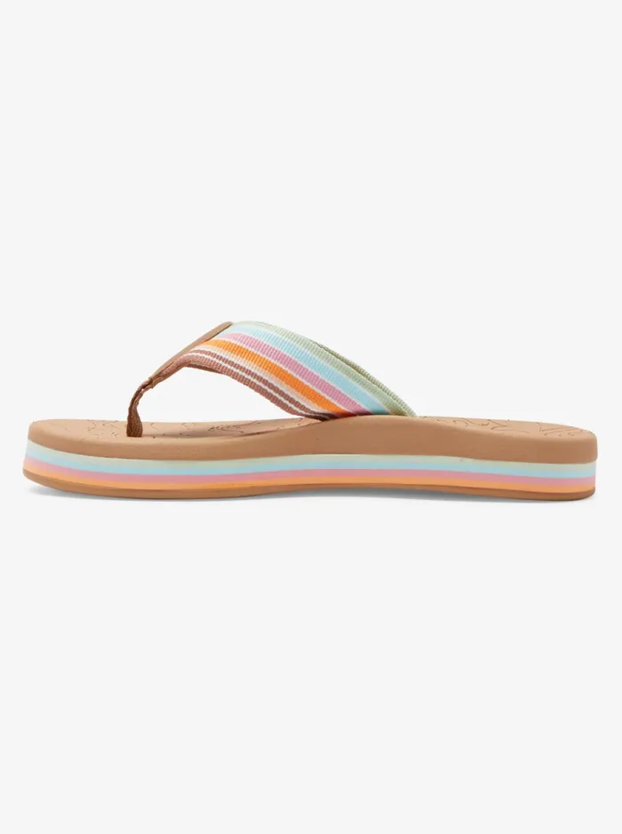 Flip Flops Women Roxy Colbee Hi Sandals Whiteorangepink