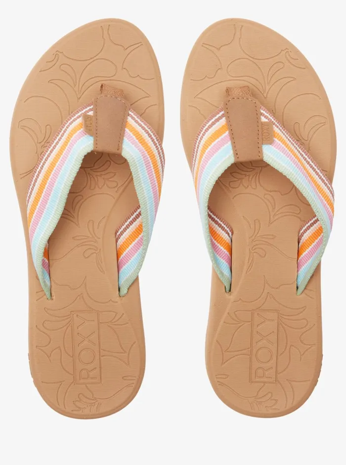 Flip Flops Women Roxy Colbee Hi Sandals Whiteorangepink