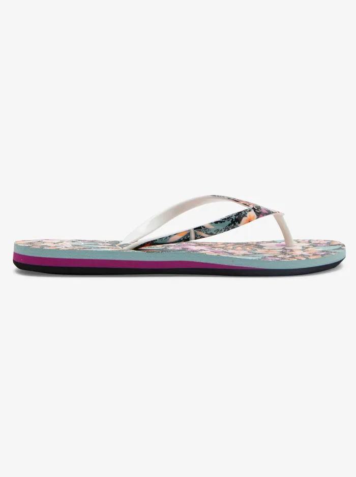 Flip Flops Women Roxy Portofino FlipFlops Blackpurpleorange