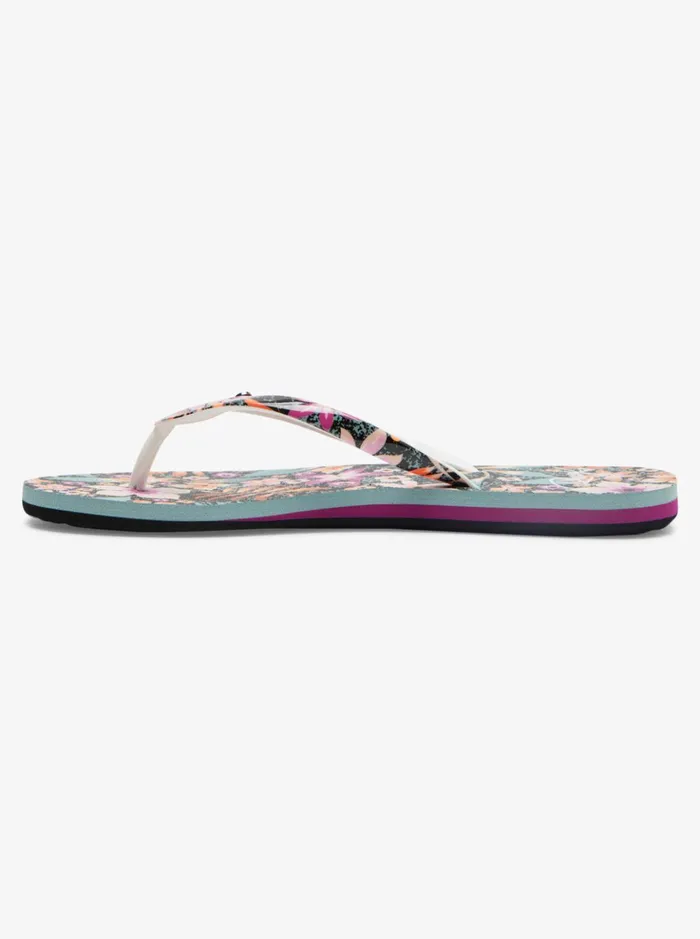 Flip Flops Women Roxy Portofino FlipFlops Blackpurpleorange