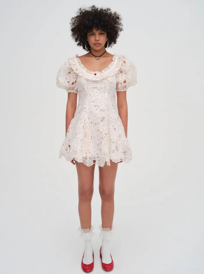 For Love and Lemons Dresses Aphrodite Embroidered Mini Dress White 8211 Women For Love and Lemons Dresses Aphrodite Embroidered Mini Dress White 8211 Women