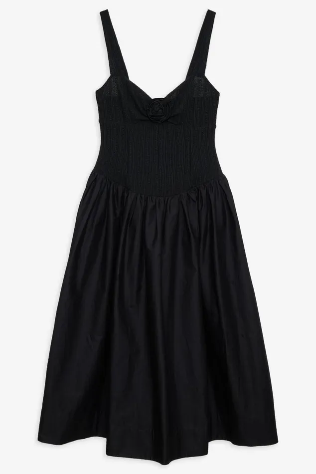 For Love and Lemons Dresses Billie Pointelle Midi Dress Black 8211 Women For Love and Lemons Dresses Billie Pointelle Midi Dress Black 8211 Women