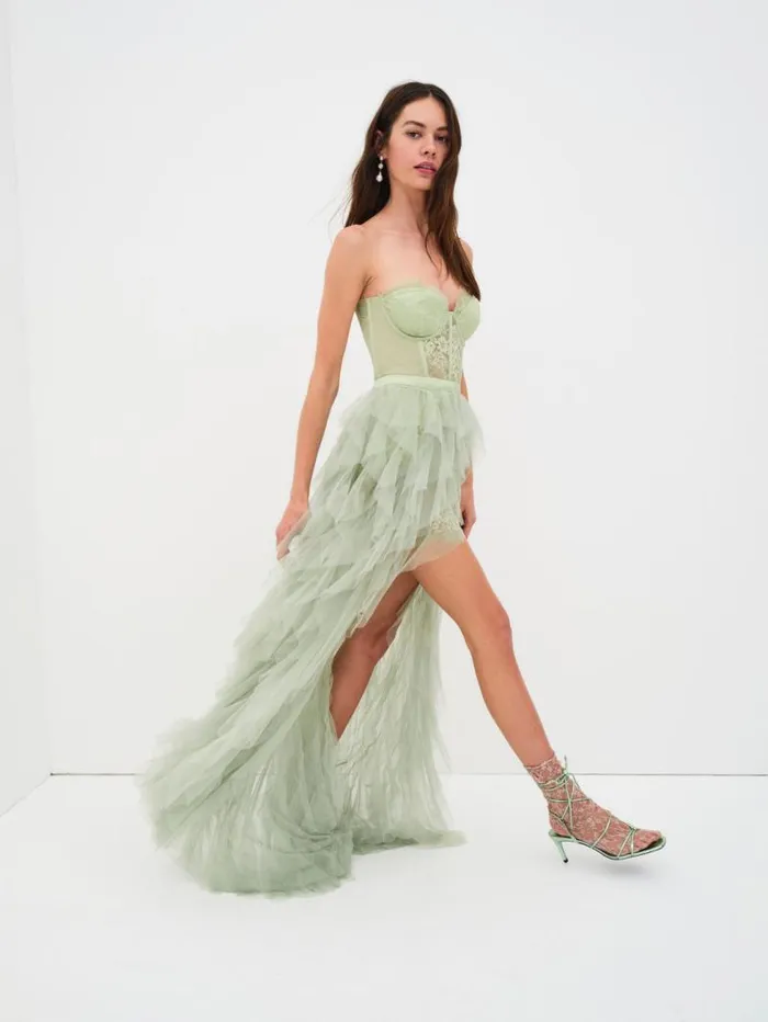 For Love and Lemons Dresses Bustier Gown Green 8211 Women For Love and Lemons Dresses Bustier Gown Green 8211 Women