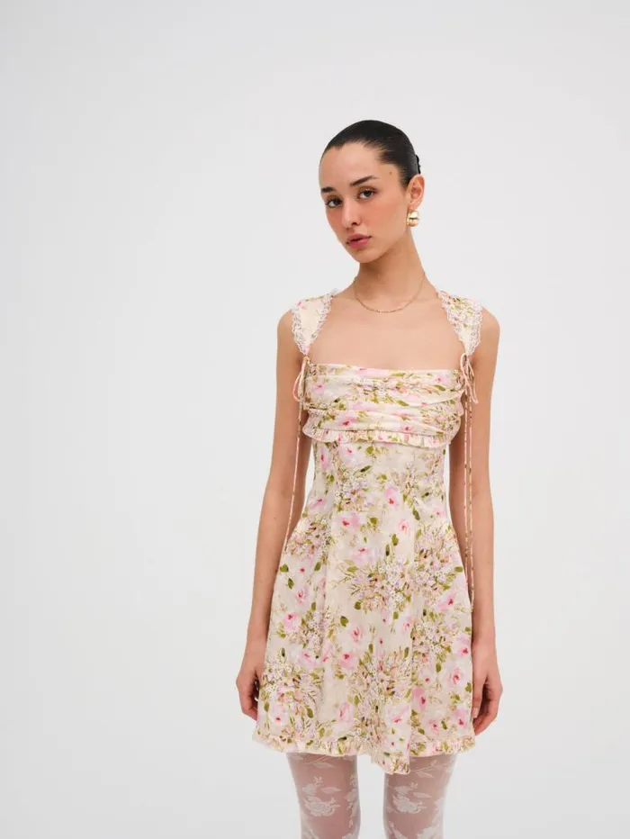 For Love and Lemons Dresses Holland Mini Dress Neutral 8211 Women For Love and Lemons Dresses Holland Mini Dress Neutral 8211 Women