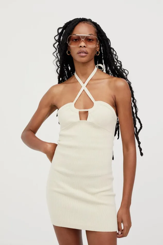 For Love and Lemons Knitwear Mona Mini Dress Ivory 8211 Women For Love and Lemons Knitwear Mona Mini Dress Ivory 8211 Women