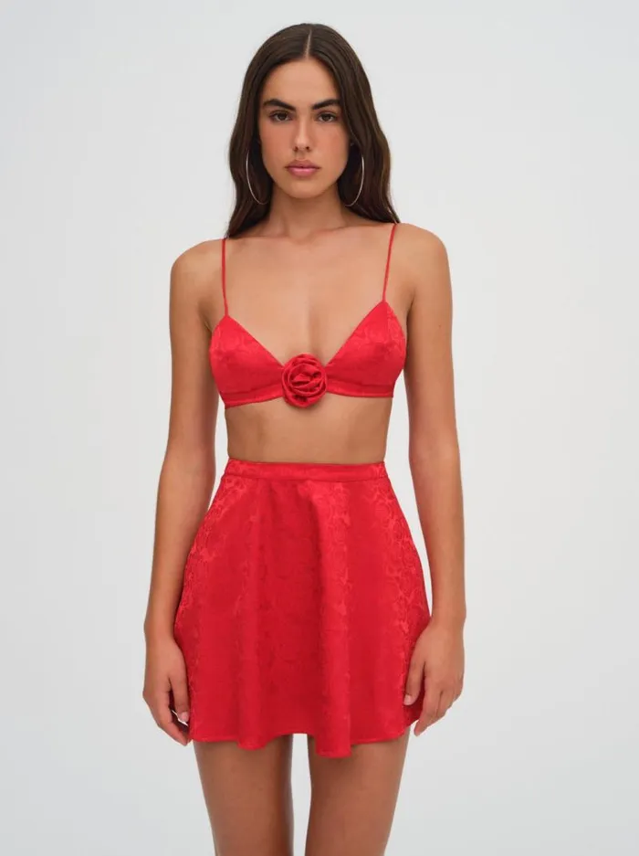 For Love and Lemons Tops Otessa Rose Bralette Red 8211 Women For Love and Lemons Tops Otessa Rose Bralette Red 8211 Women