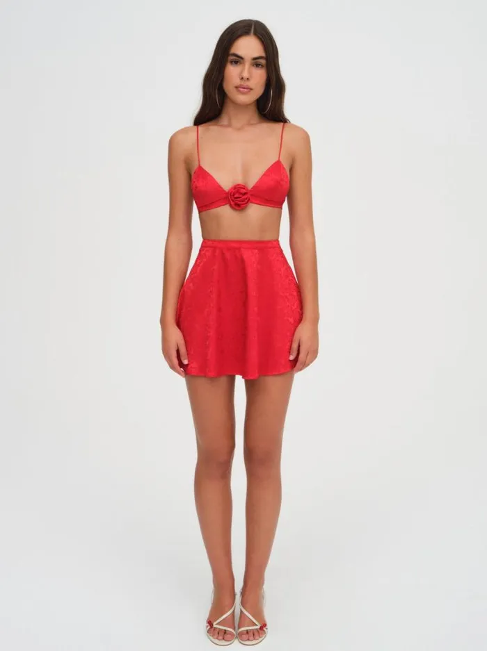For Love and Lemons Tops Otessa Rose Bralette Red 8211 Women For Love and Lemons Tops Otessa Rose Bralette Red 8211 Women