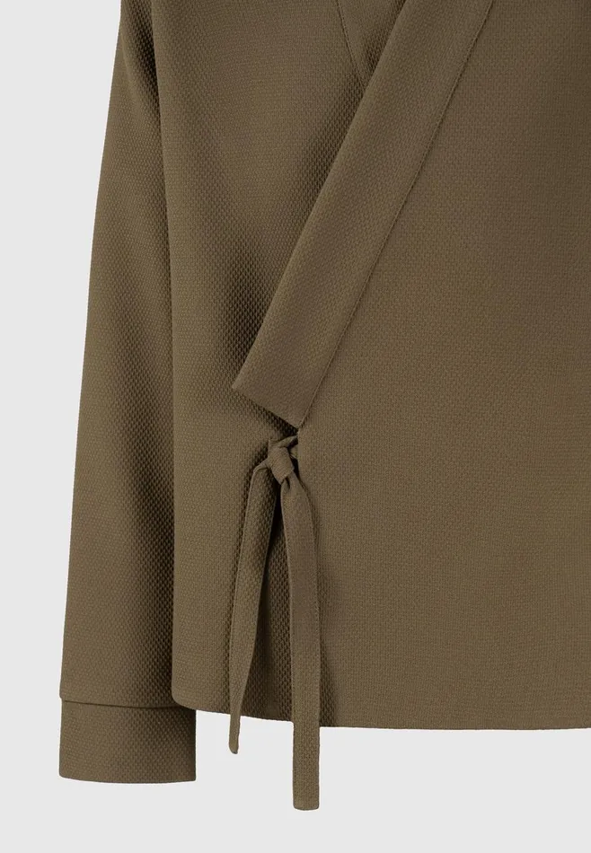 Formal CoOrds Men Manire De Voir Textured Kimono Wrap Jacket Khaki