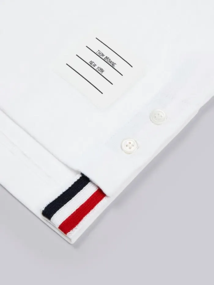 GirlsBoys Cotton Jersey Multicolor Center Back Stripe Short Sleeve Tshirt White Thom Browne Dresses And Shirts GirlsBoys Cotton Jersey Multicolor Center Back Stripe Short Sleeve Tshirt White Thom Browne Dresses And Shirts