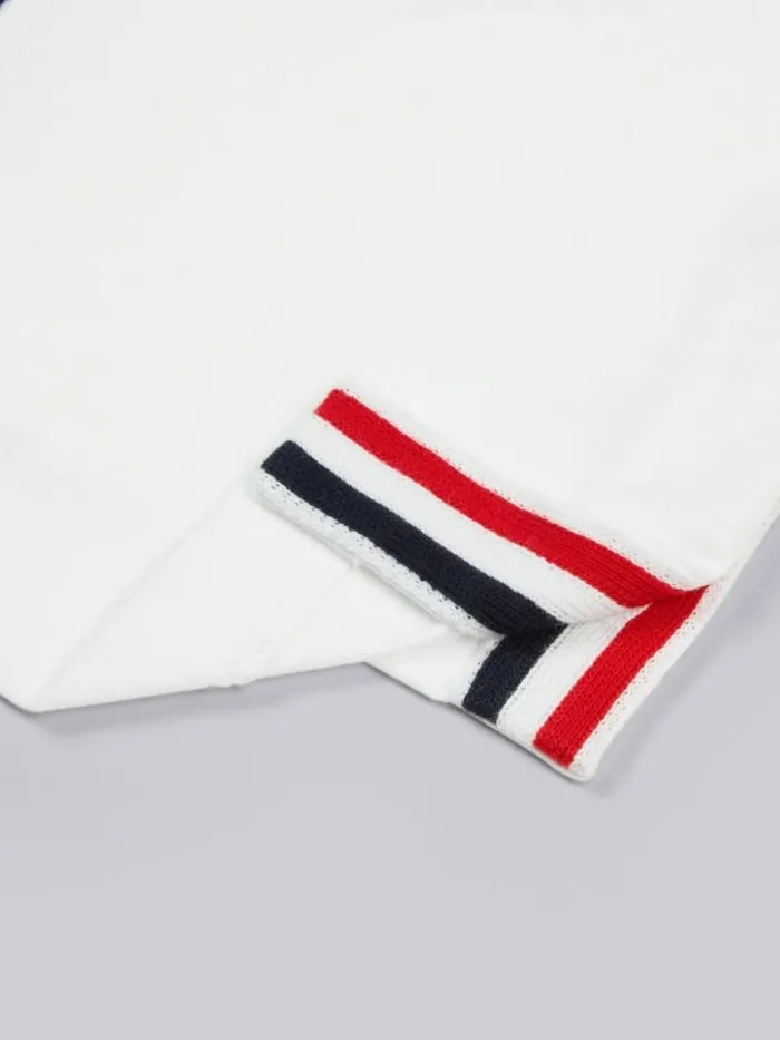 GirlsBoys Cotton Jersey Multicolor Center Back Stripe Short Sleeve Tshirt White Thom Browne Dresses And Shirts GirlsBoys Cotton Jersey Multicolor Center Back Stripe Short Sleeve Tshirt White Thom Browne Dresses And Shirts