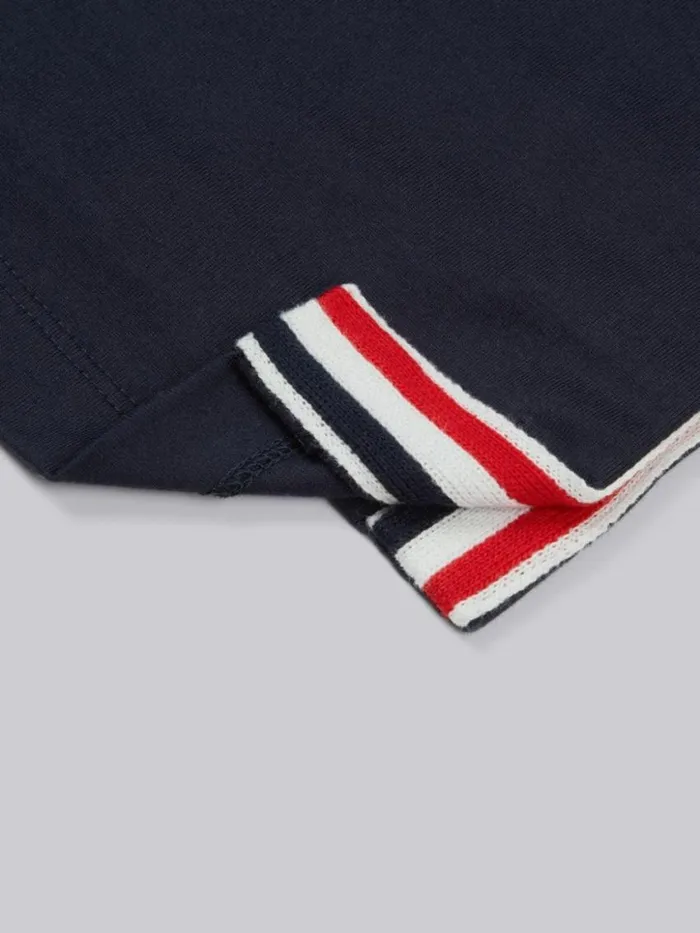 GirlsBoys Cotton Jersey Short Sleeve Tshirt Navy Thom Browne Dresses And Shirts GirlsBoys Cotton Jersey Short Sleeve Tshirt Navy Thom Browne Dresses And Shirts