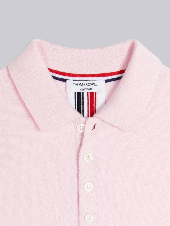 Girls Classic Pique Pleated Bottom Sleeveless Polo Dress Light Pink Thom Browne Sweats And Tshirt