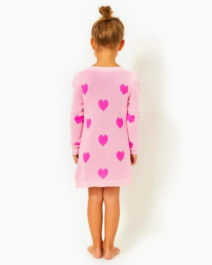 Girls Mini Keane Sweater Dress Peony Pink Heart Jacquard Childrens Girls Lilly Pulitzer Girls Dresses and Rompers Girls Mini Keane Sweater Dress Peony Pink Heart Jacquard Childrens Girls Lilly Pulitzer Girls Dresses and Rompers
