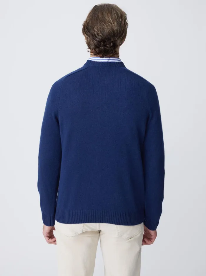 Gordon Cashmere Sweater Classic Navy Men JMcLaughlin Sweaters Gordon Cashmere Sweater Classic Navy Men JMcLaughlin Sweaters