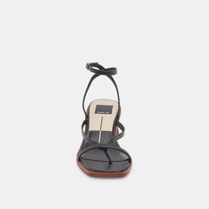 Heels Women Dolce Vita Banita Wide Sandals Black Leather