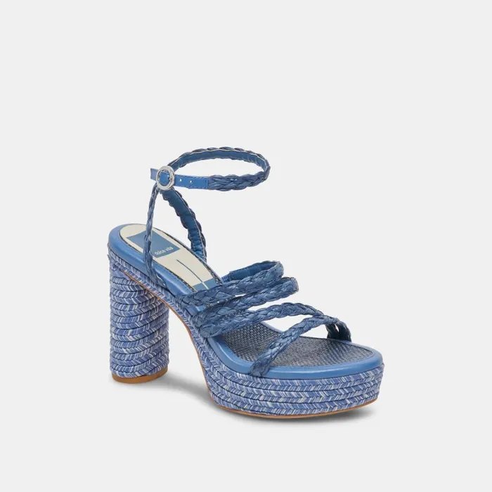 Heels Women Dolce Vita Catina Heels Blue Raffia
