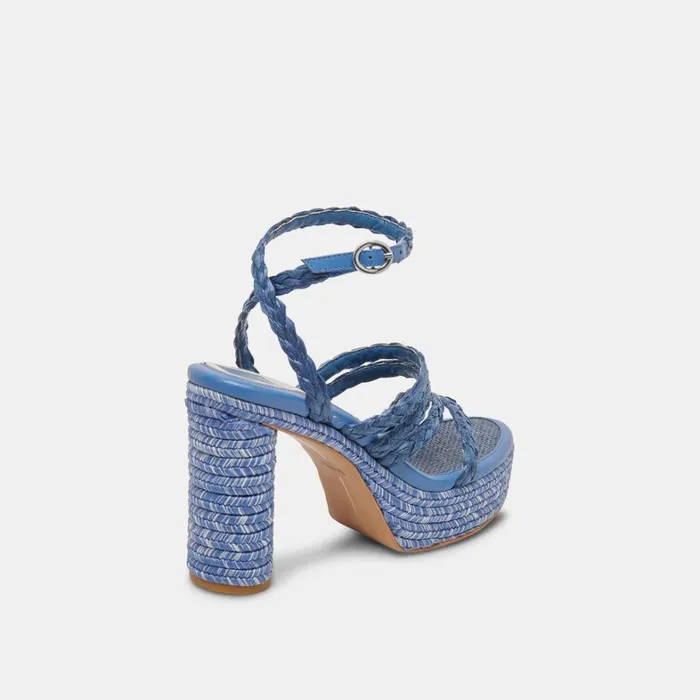 Heels Women Dolce Vita Catina Heels Blue Raffia