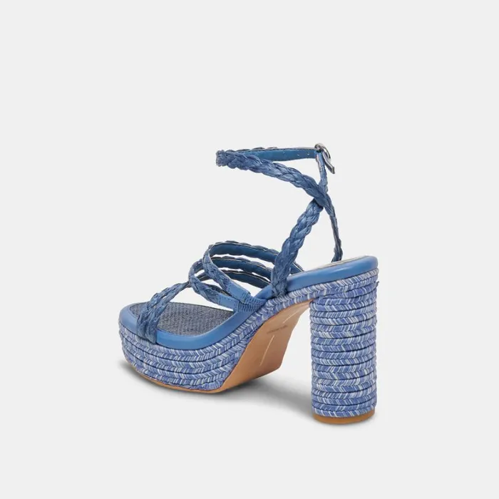 Heels Women Dolce Vita Catina Heels Blue Raffia