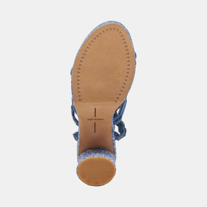 Heels Women Dolce Vita Catina Heels Blue Raffia