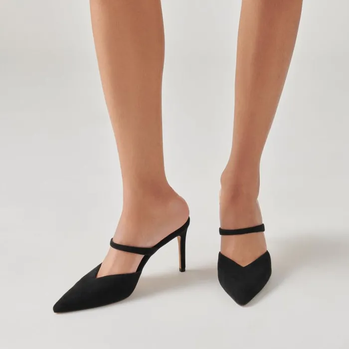 Heels Women Dolce Vita Kanika Heels Onyx Suede