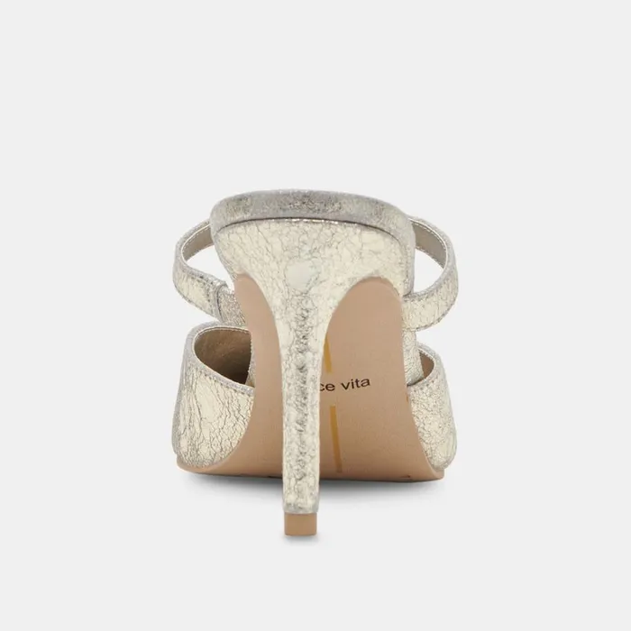 Heels Women Dolce Vita Kanika Heels Platinum Distressed Leather