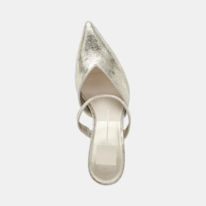 Heels Women Dolce Vita Kanika Heels Platinum Distressed Leather